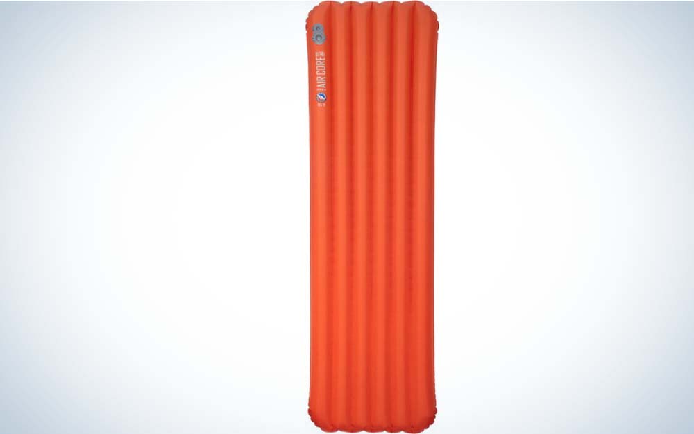 A yellow best backpacking sleeping pad