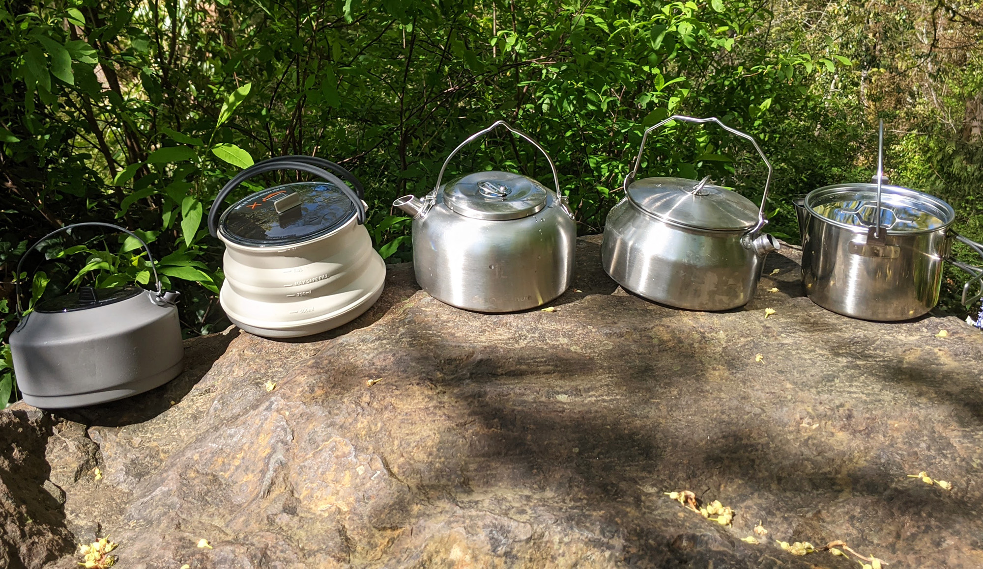 1L Portable Compact Collapsible Camping Cook Pot Travel Hiking Fishing  Picnic Saucepan Boiling Kettle Boiler Gas Tea Pot Cookware Supplies Green 