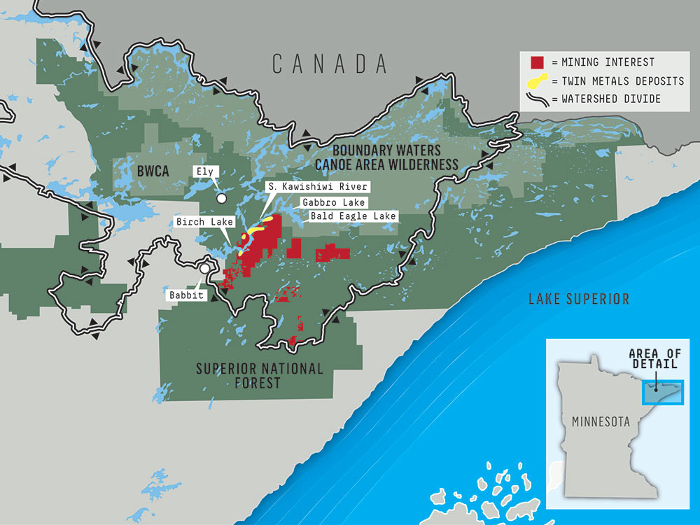 boundary waters canoe area wilderness map
