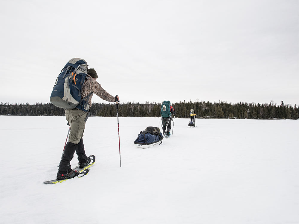 portaging across boundary waters canoe area wilderness