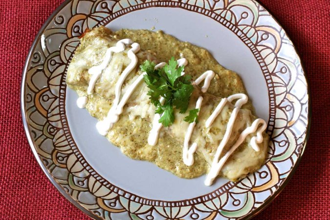 shredded turkey enchilada