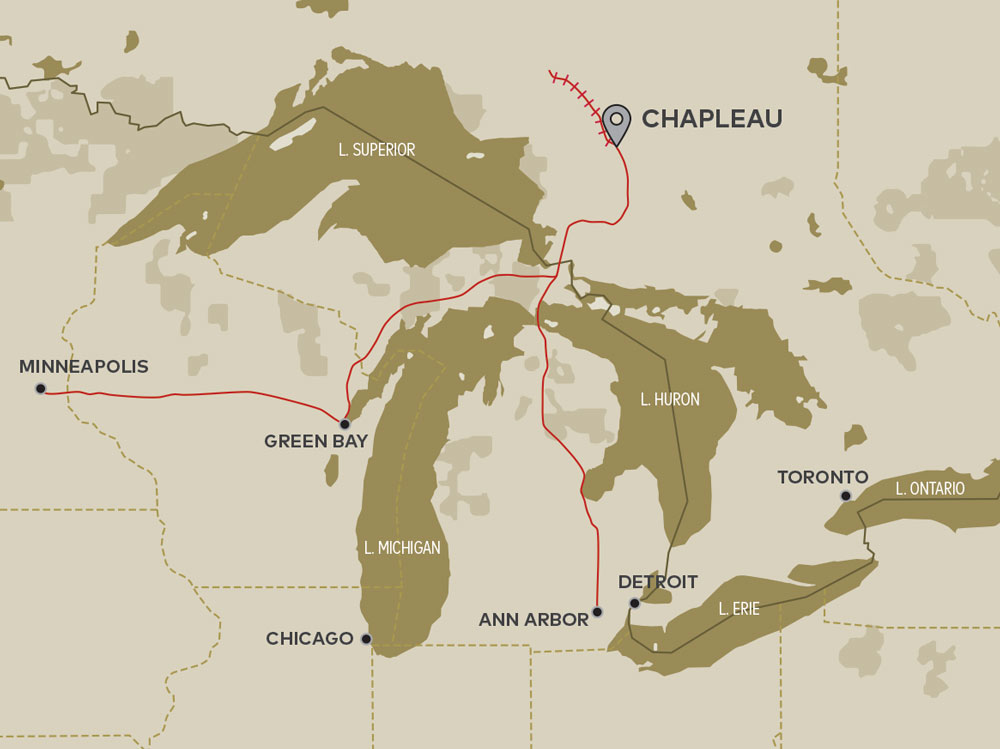 michigan lakes train routes