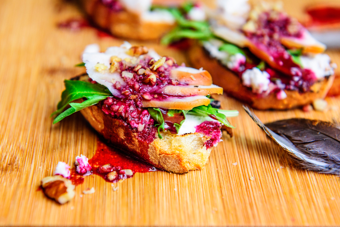 ruffed grouse crostini