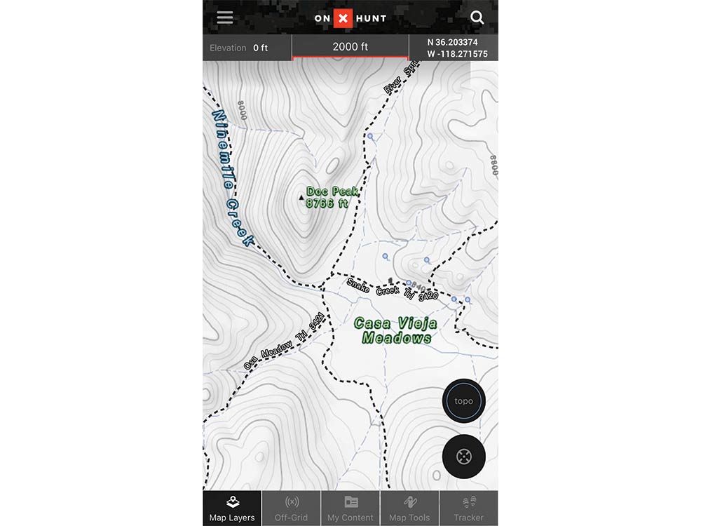 OnX Maps for migrating geese maps