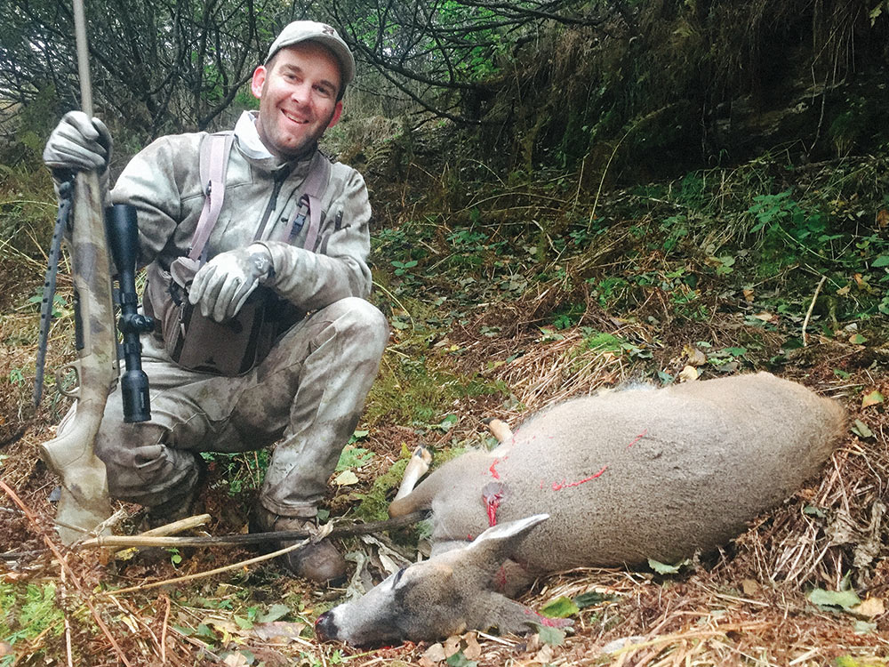 Steve with a blacktail doe