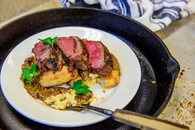 venison skillet steak