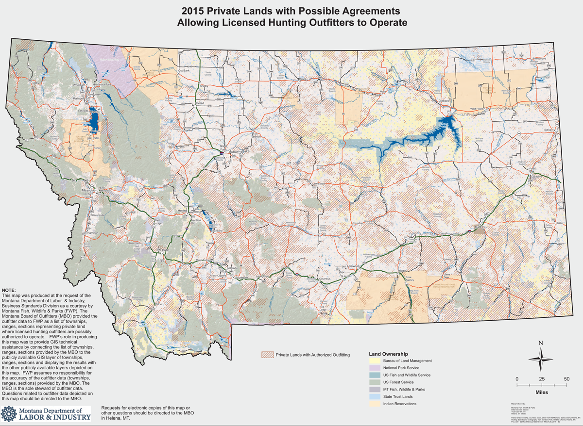 map of montana private land