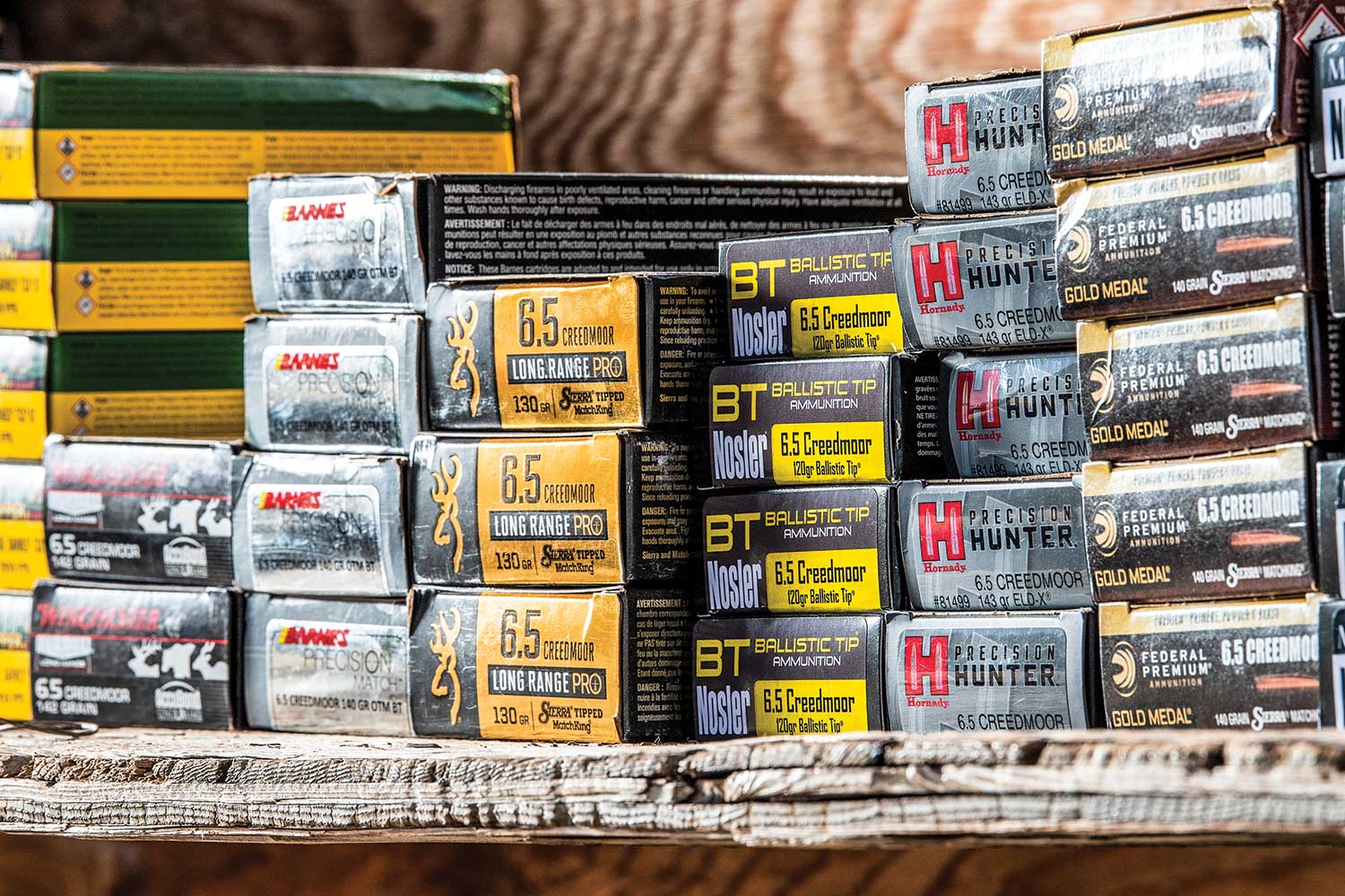 boxes of 6.5 creedmoor ammo