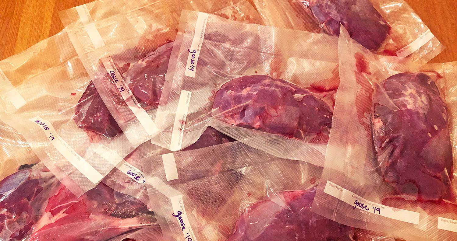 vacuum sealed goose breasts