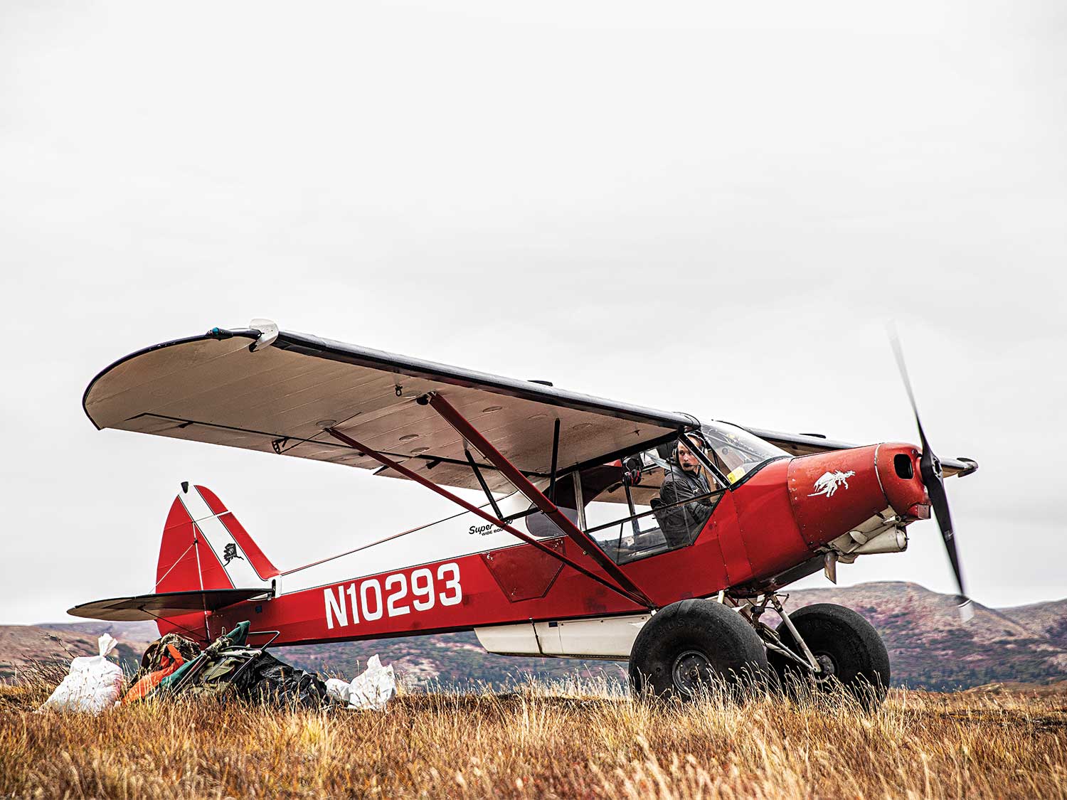 ared small prop plane in alaska