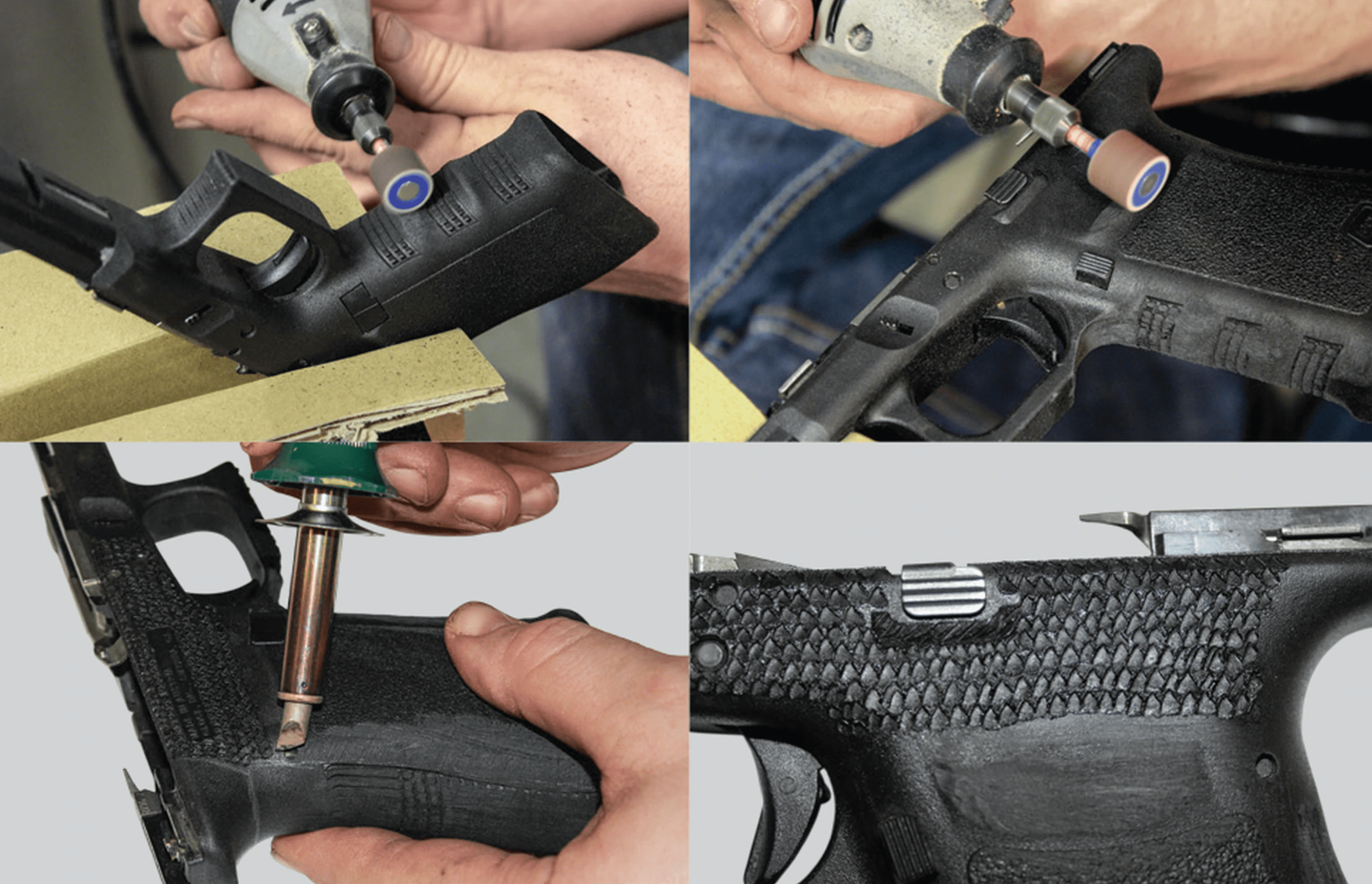 Making the Glock's grip angle less "steep"