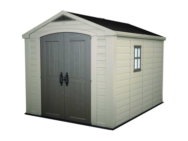  Keter Factor Large 8 x 11 ft. Resin Outdoor Yard Garden Storage Shed