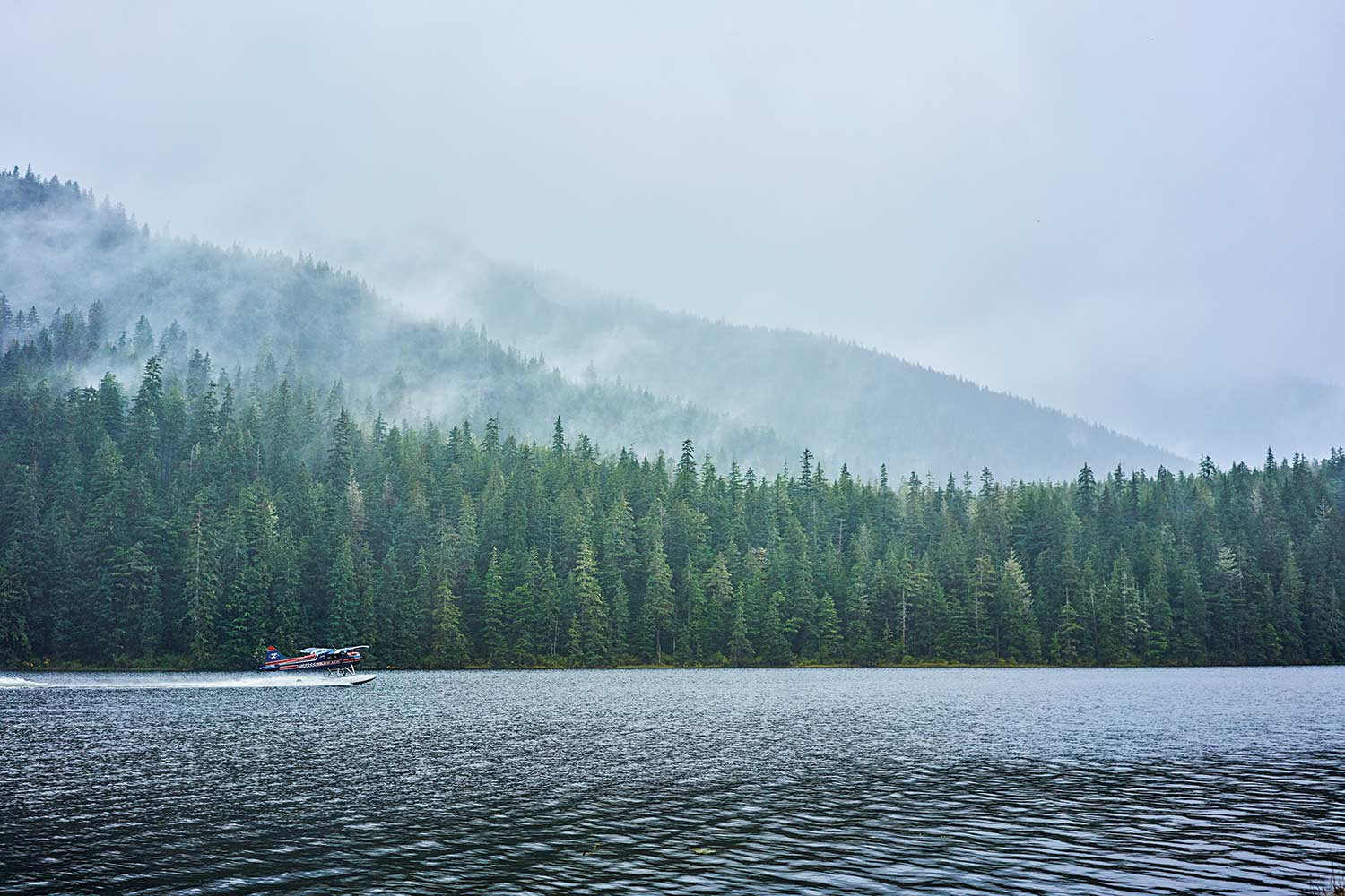 A floatplane takes off from Admiralty Island.