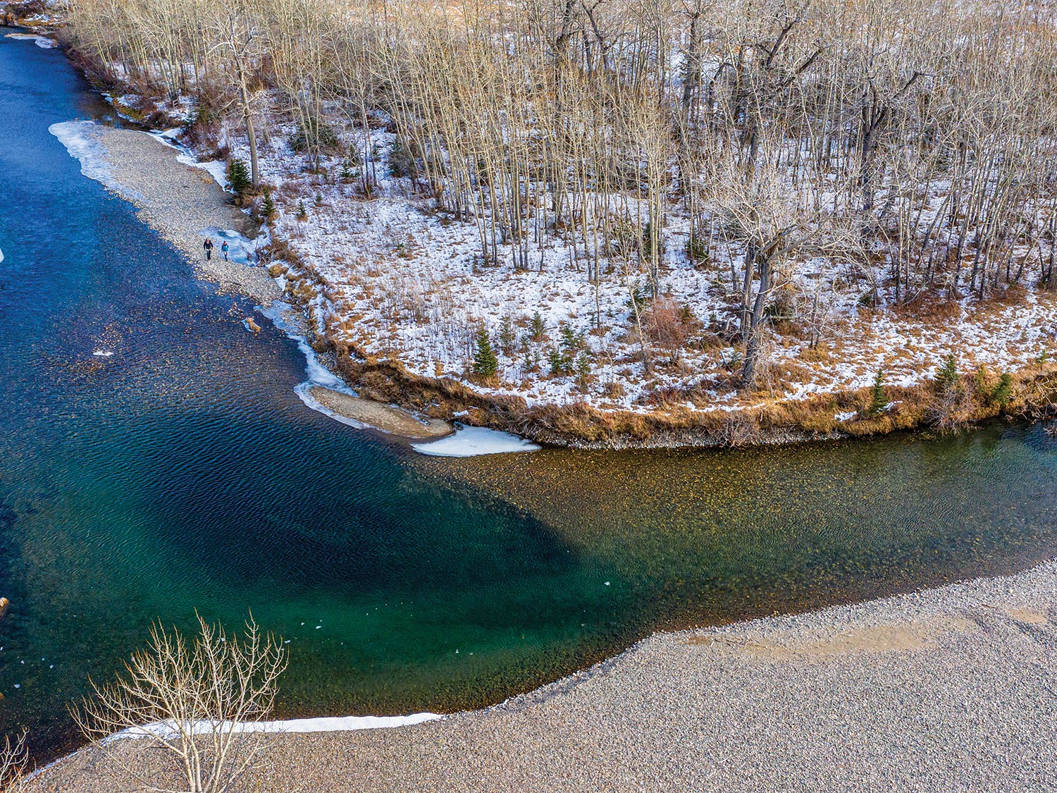 Aerial view of the Boulder River in Montana