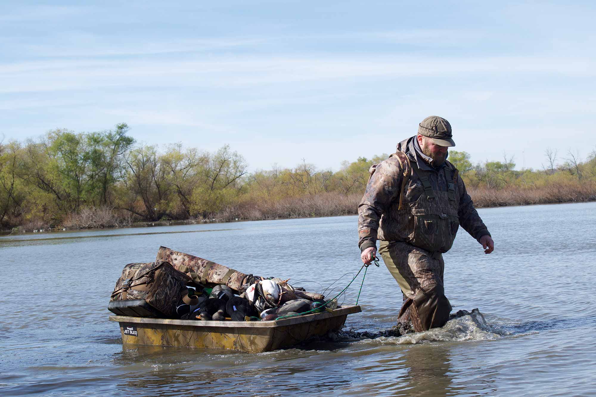 A jet sled for duck hunting