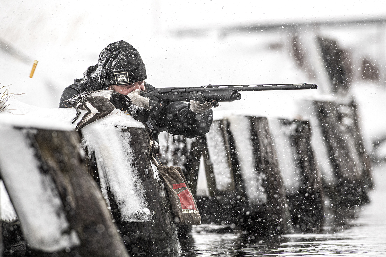 Luke Kjos takes aim with the new Benelli Super Black Eagle 3 20-gauge.