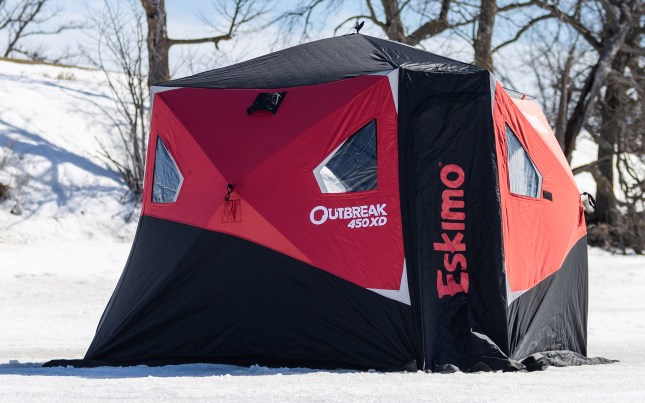 Eskimo Ice Fishing Gear - Many states and provinces allow fishing multiple  lines during the hard water season. What's your set up? All lines inside  the shack? Do you use a set