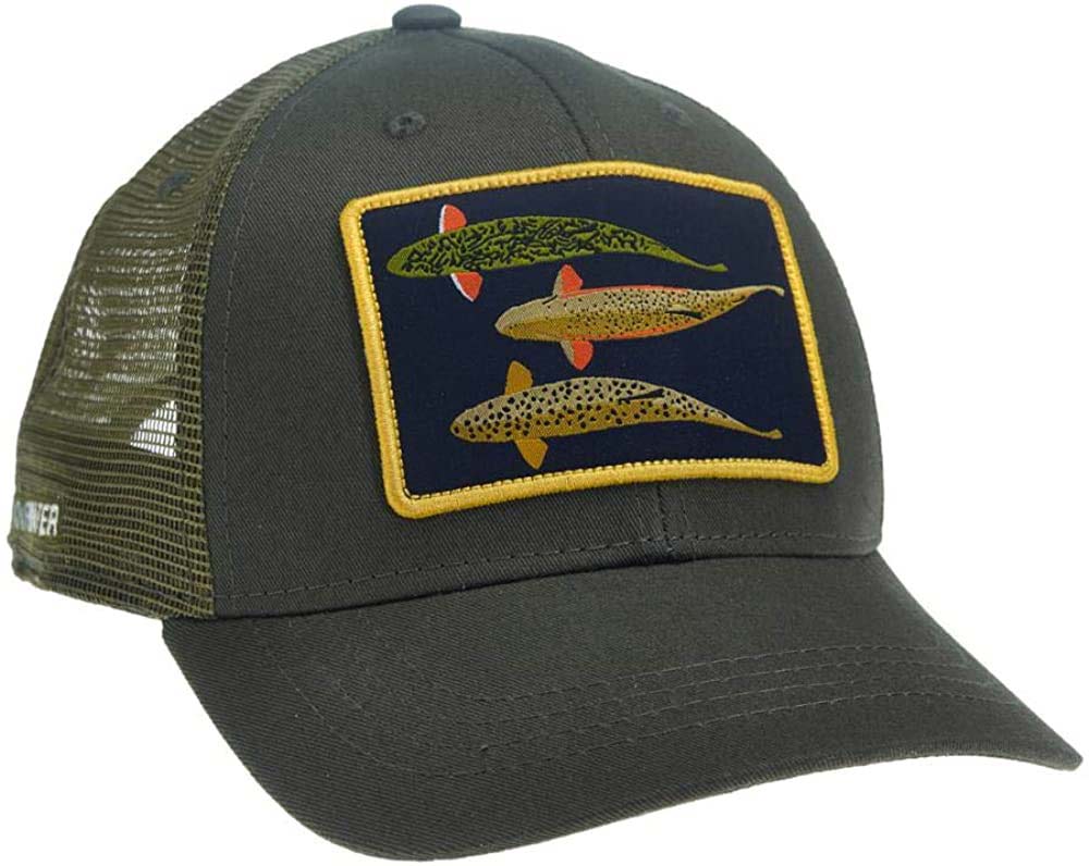 Sunset Trout Fly Fishing Mesh Back Hat Fish Mountain Silhouette, Fishing  Baseball Hat