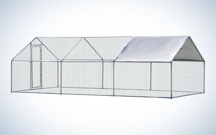  Large metal rabbit run with cover