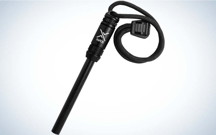  A black ferro rod