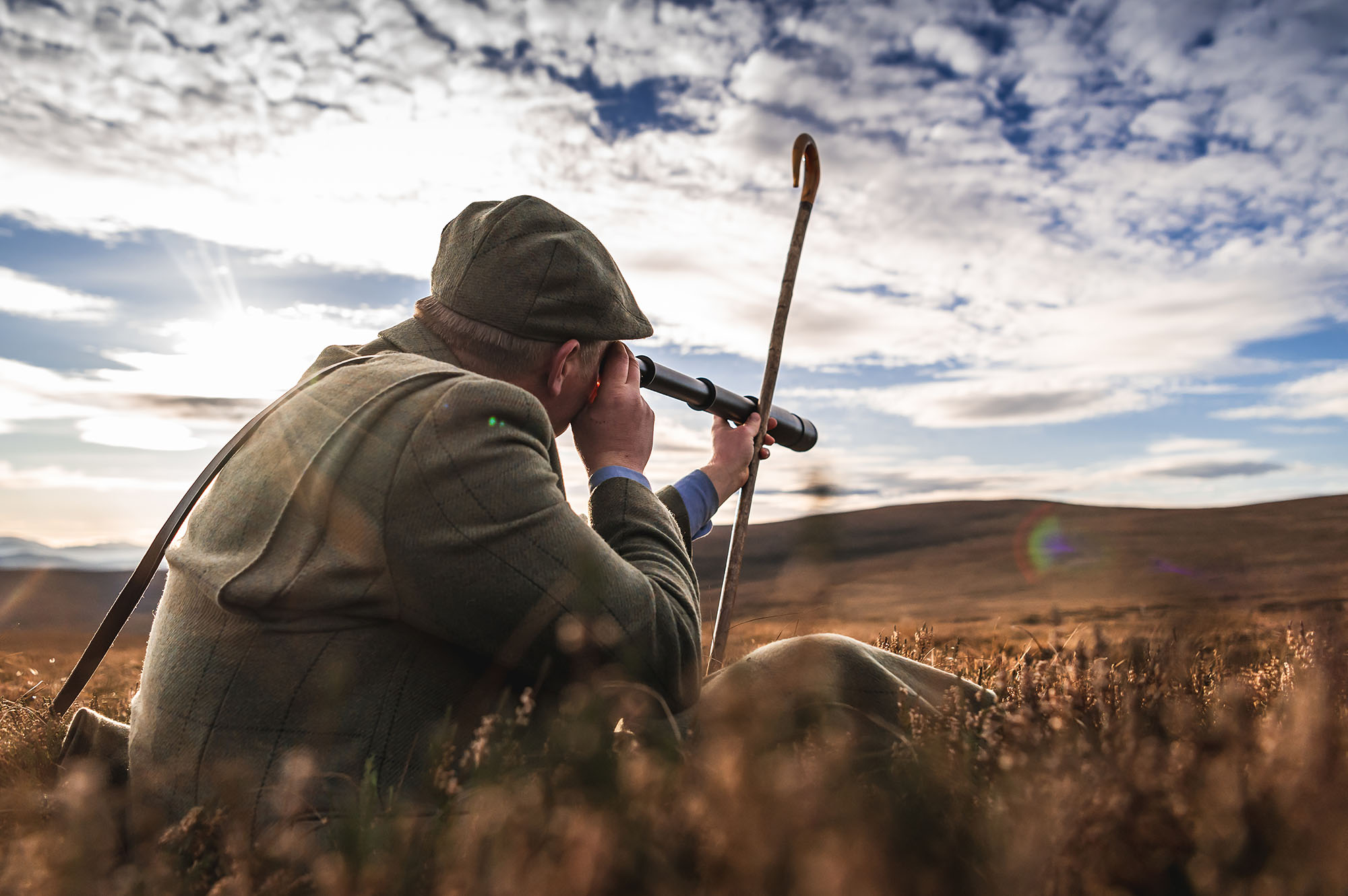 Glassing for deer on the hill