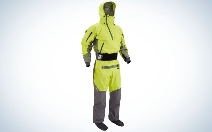  Lime and grey navigator paddling dry suit