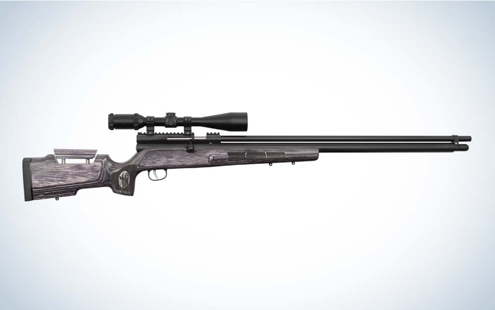 A black Airguns of Arizona Bushbuck air rifle