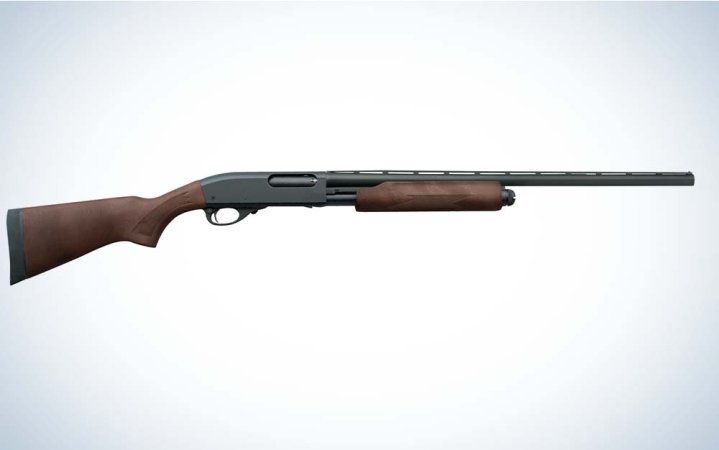  A brown and black shotgun