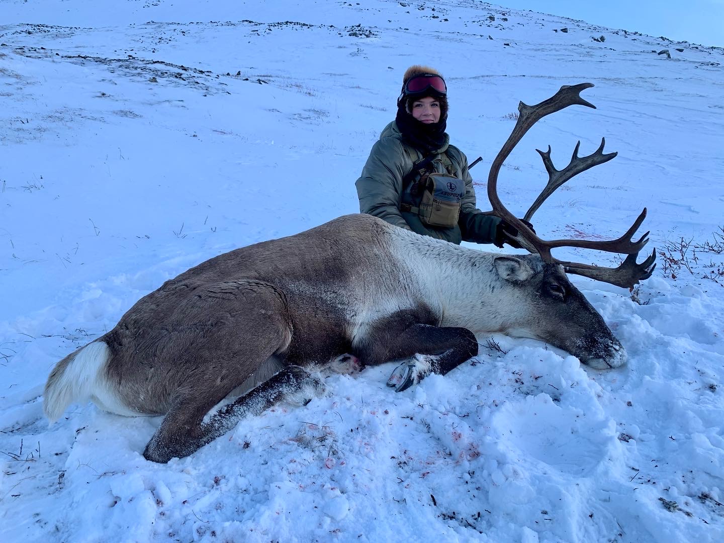 Faith Freel's first caribou