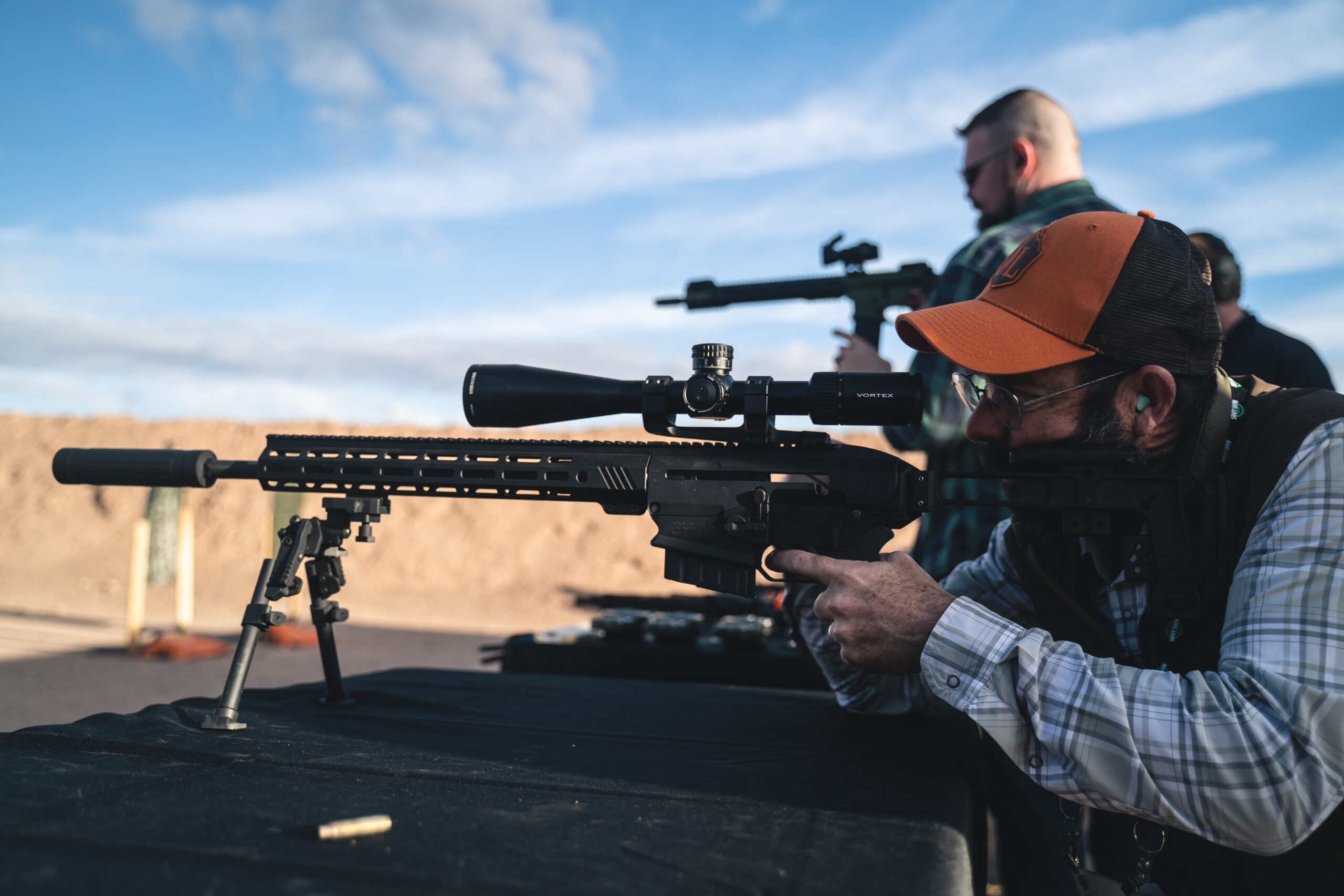 The Bushmaster BA30 rifle at the range.