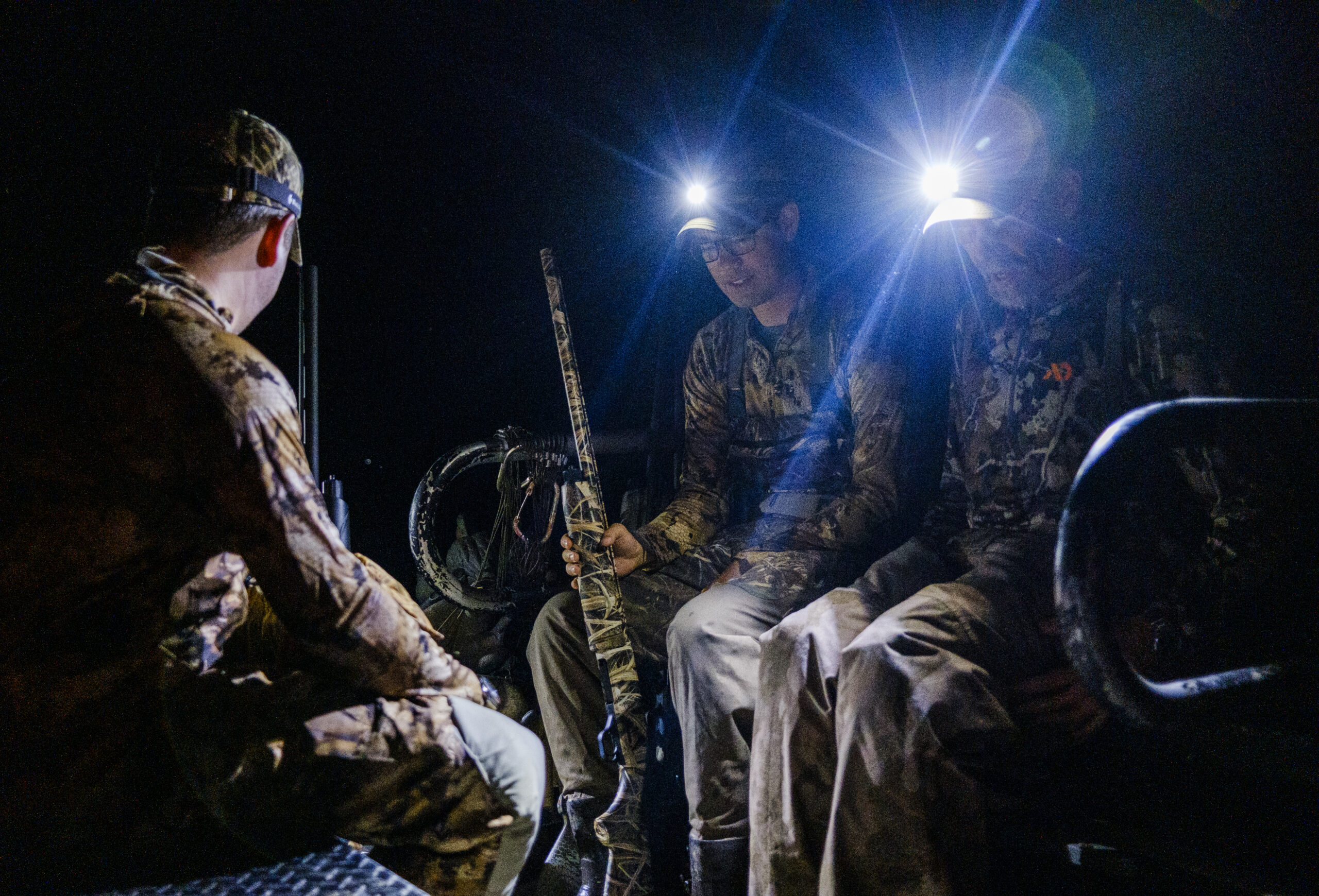 Alex Robinson holds onto the Mossberg 930 before a teal hunt.