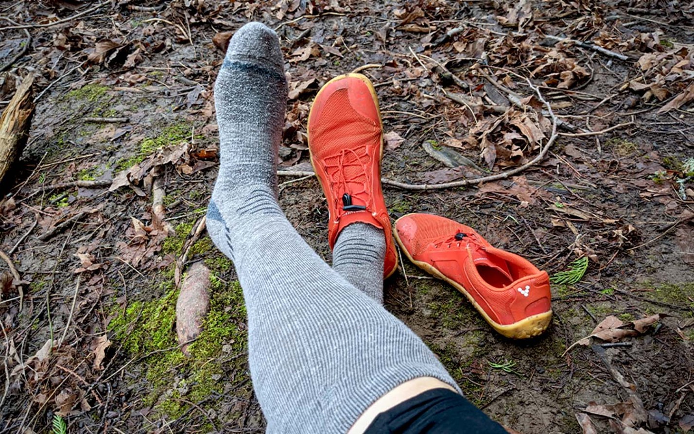 RU Trail Grip Women Women Running Socks (Red)