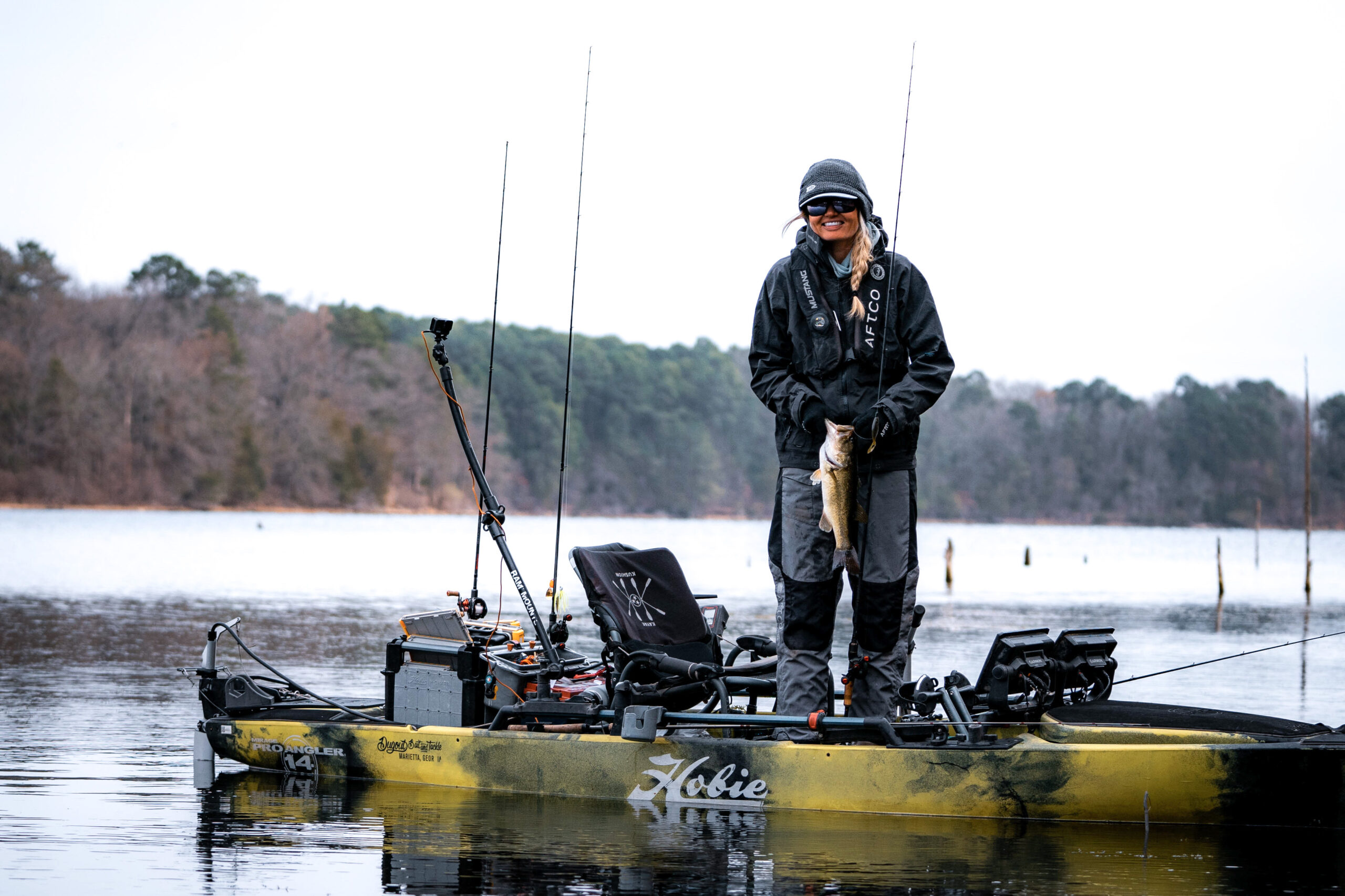 Kristine Fischer's tournament kayak.