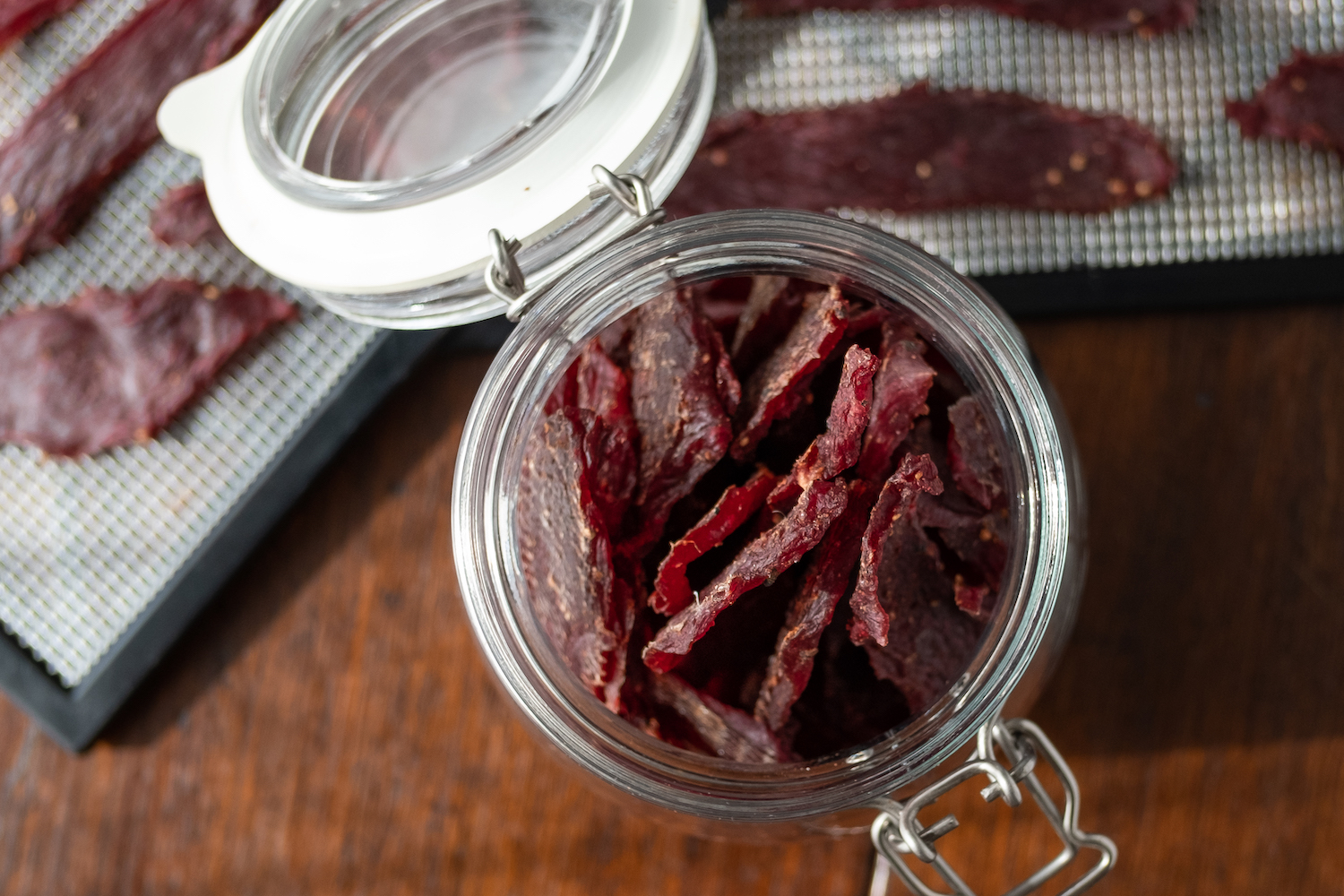 A jar of jerky