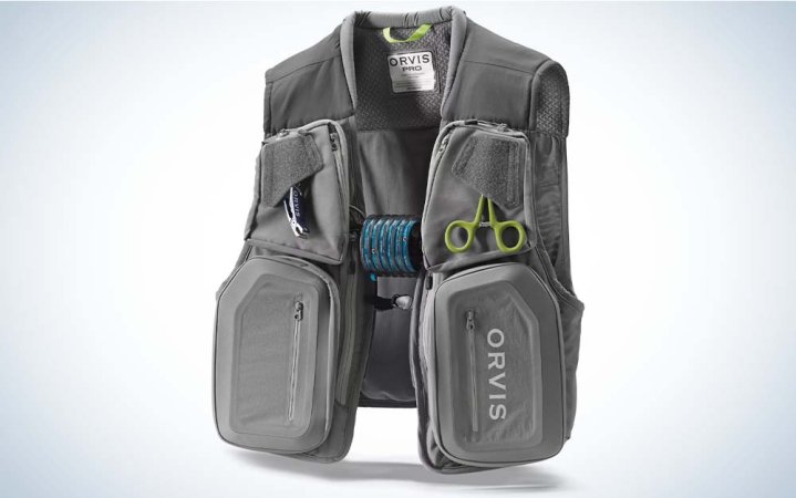  A grey best fly fishing vest with big pockets