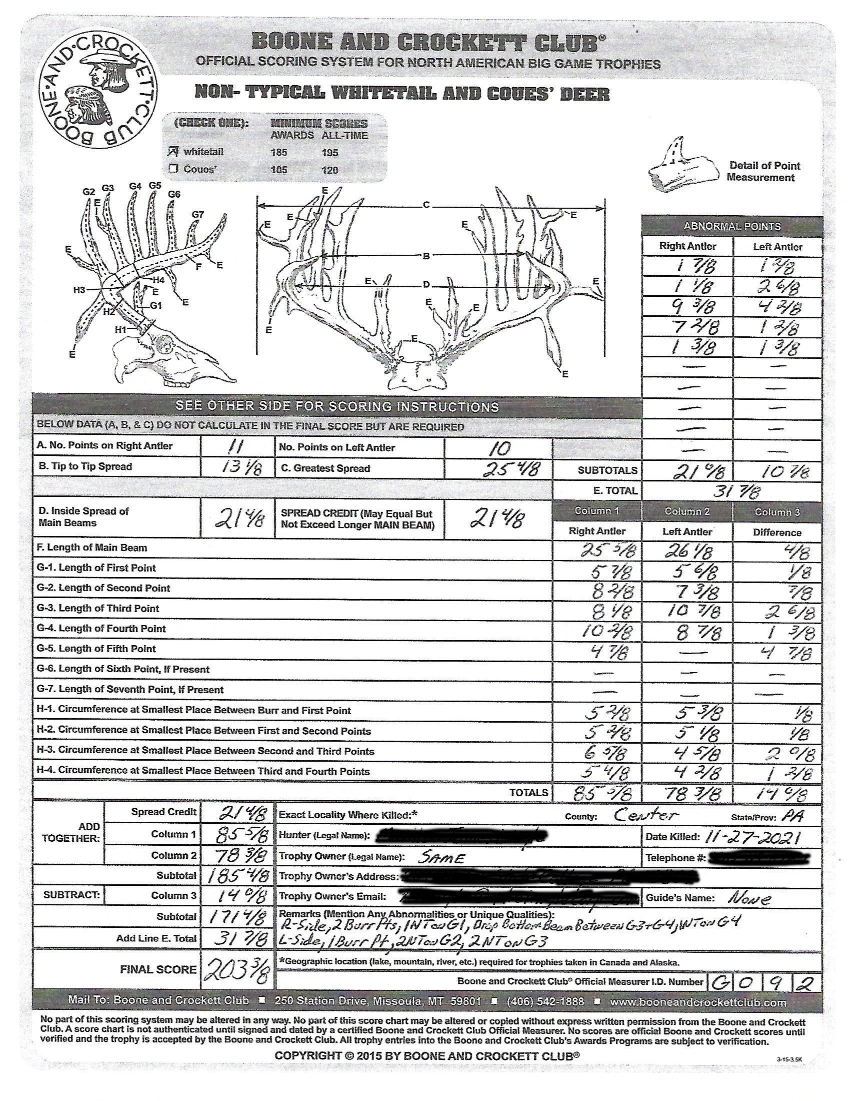 Antler Scoring – Whitetail Company