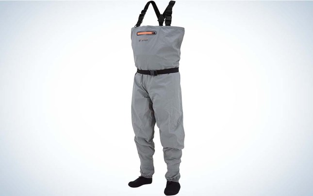 8 Fans Waist Waders,3-Ply Durable Breathable Waterproof Stockingfoot  Insulated Wading Pants for Mens & Womens 