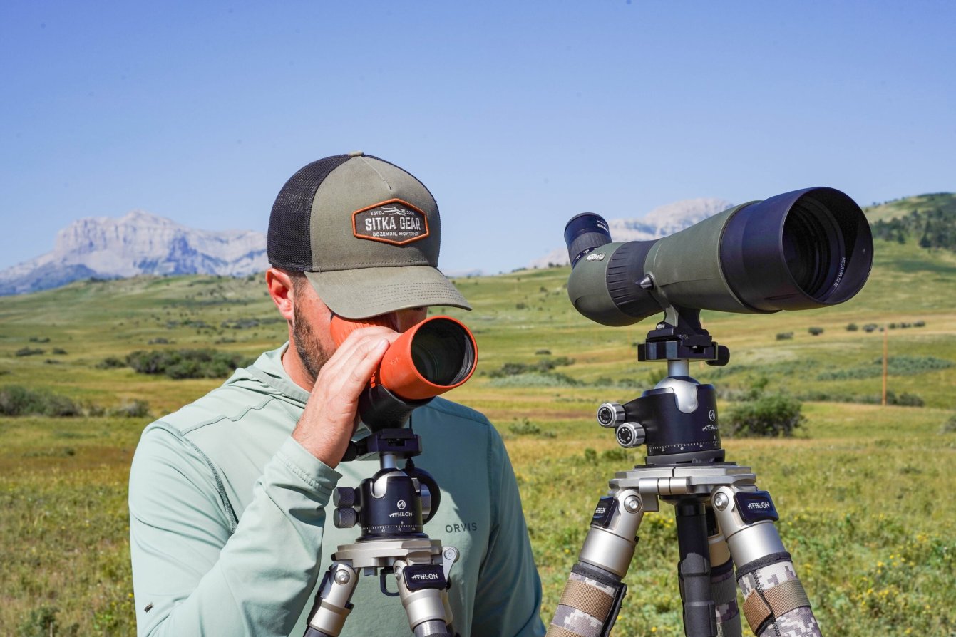 Testing the best spotting scopes side by side.