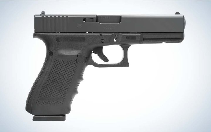  A black handgun