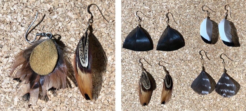 Turkey Feather Earrings