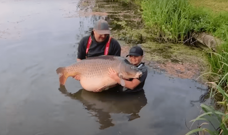 An 11 year old managed to catch a massive 96 pound carp