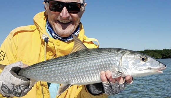 Angler with a bonefish.