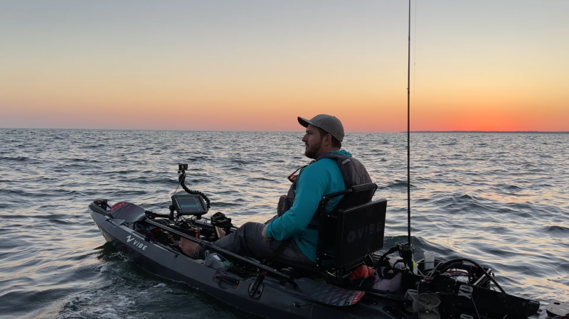 Fishing the Bay Bridge Tunnel using kayak fish finders