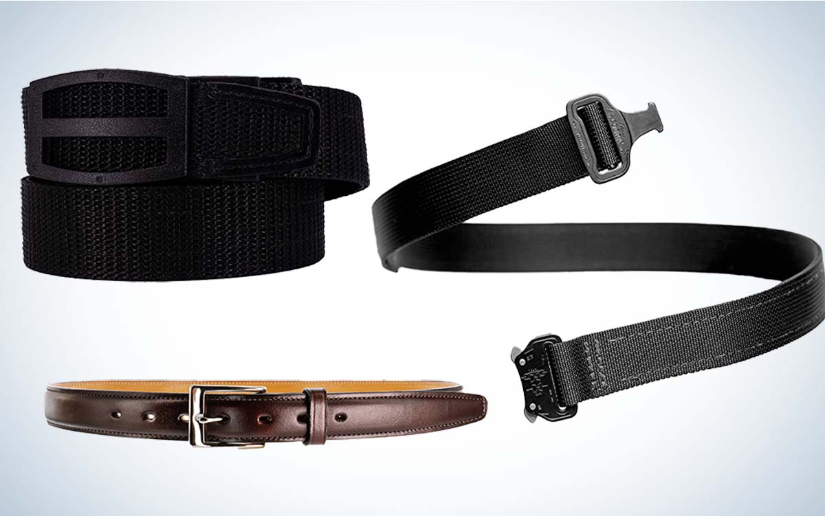 Wide Camo Nylon Gun Belt  Ratchet Belt without Holes Adjustable