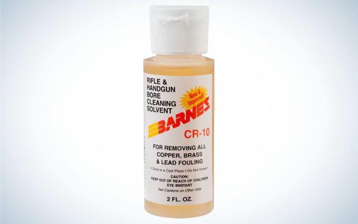  Barnes CR-10 is the best gun cleaning solvent for copper fouling.