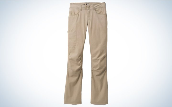  The prAna Halle II women's hunting pants are made of recycled nylon.