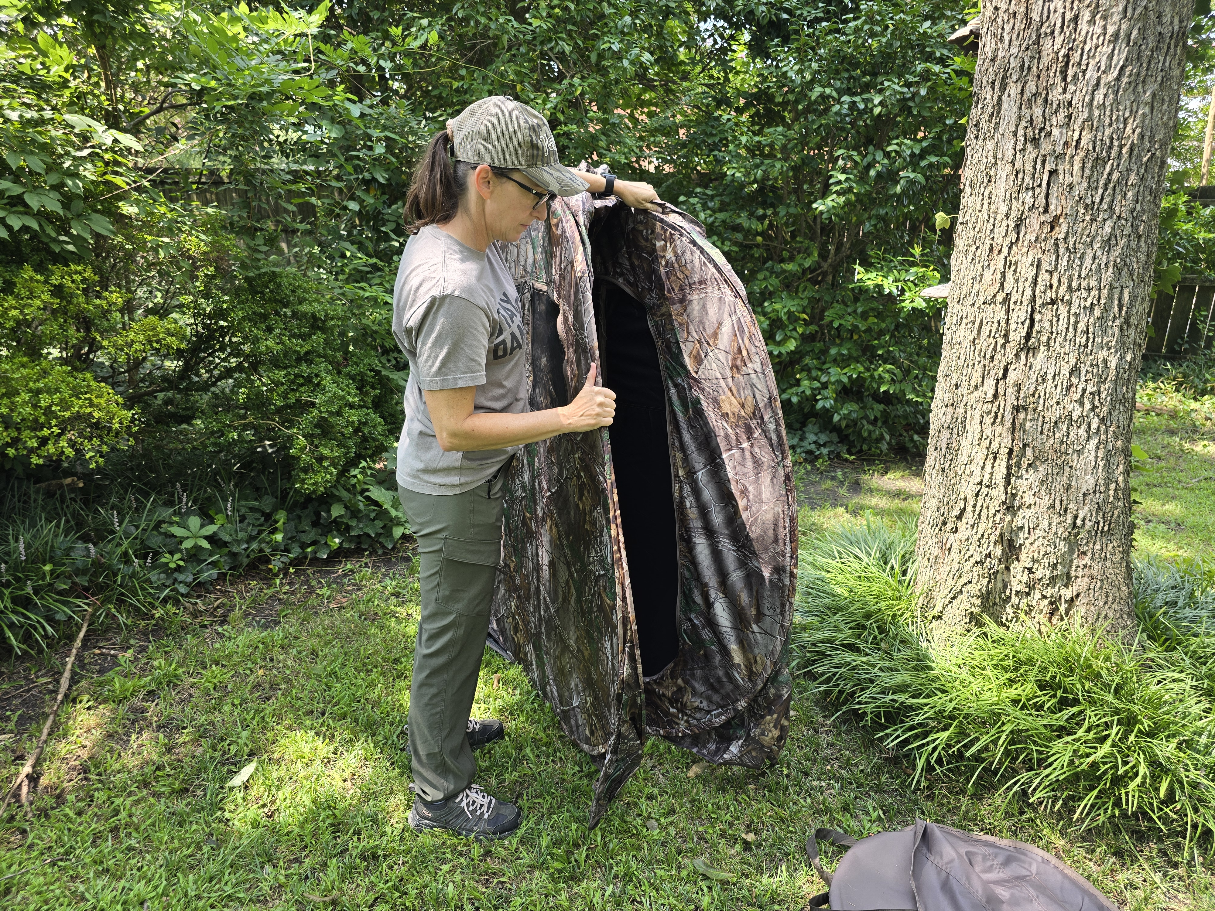 Folding up the Game Winner SS Pop-Up blind takes some practice