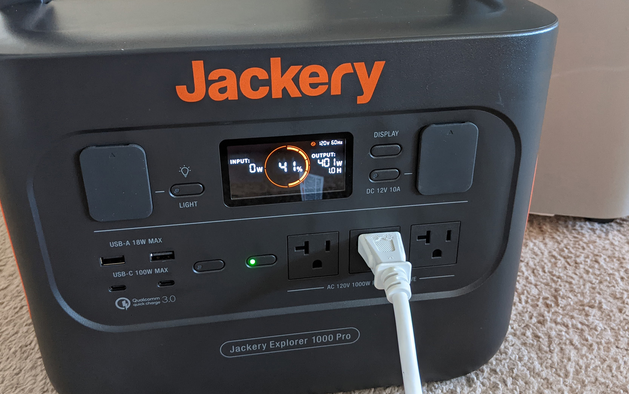 Refurbished Jackery Explorer 1000 Pro Portable Power Station - Black/Orange  - Excellent