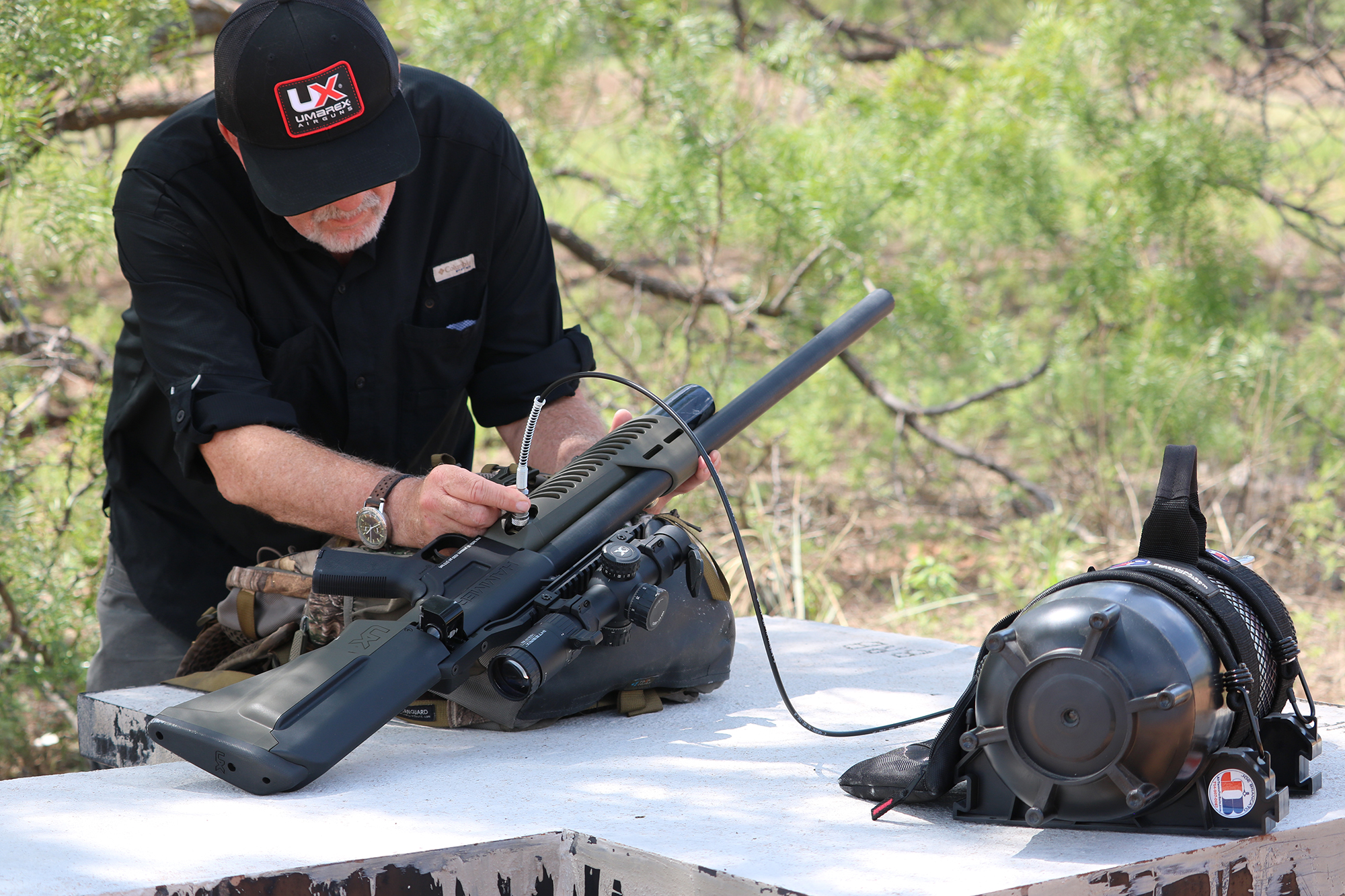 filling an air rifle