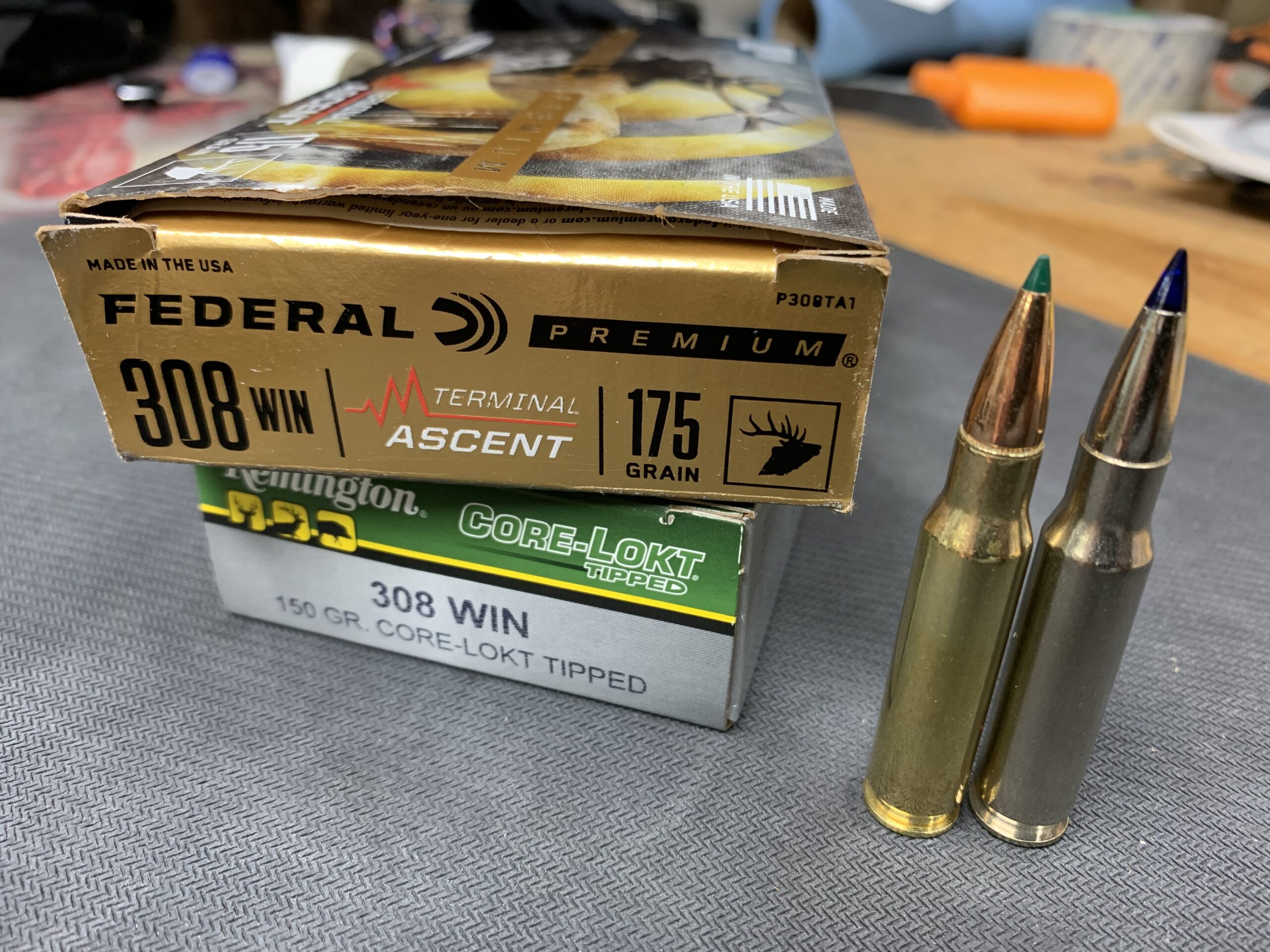 Federal Premium Terminal Ascent and Remington Core-Lokt Tipped loads